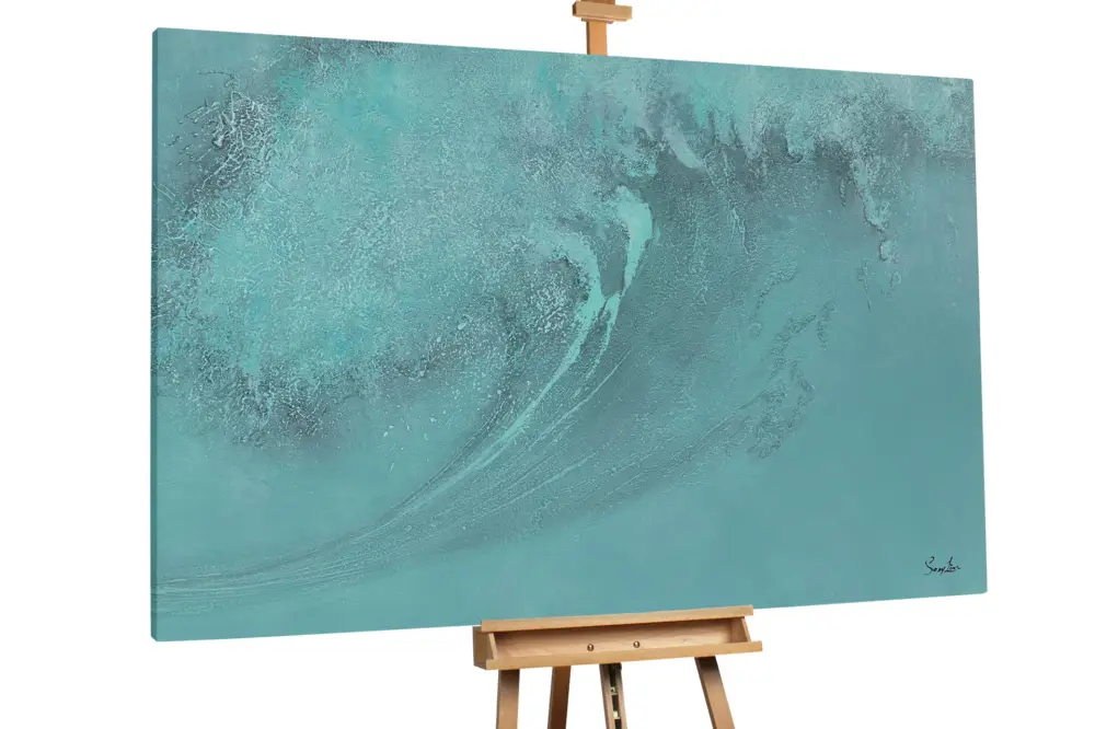 Koopje XXL Olieverf schilderijen 'Endless Wave' | Handgeschilderd unicum