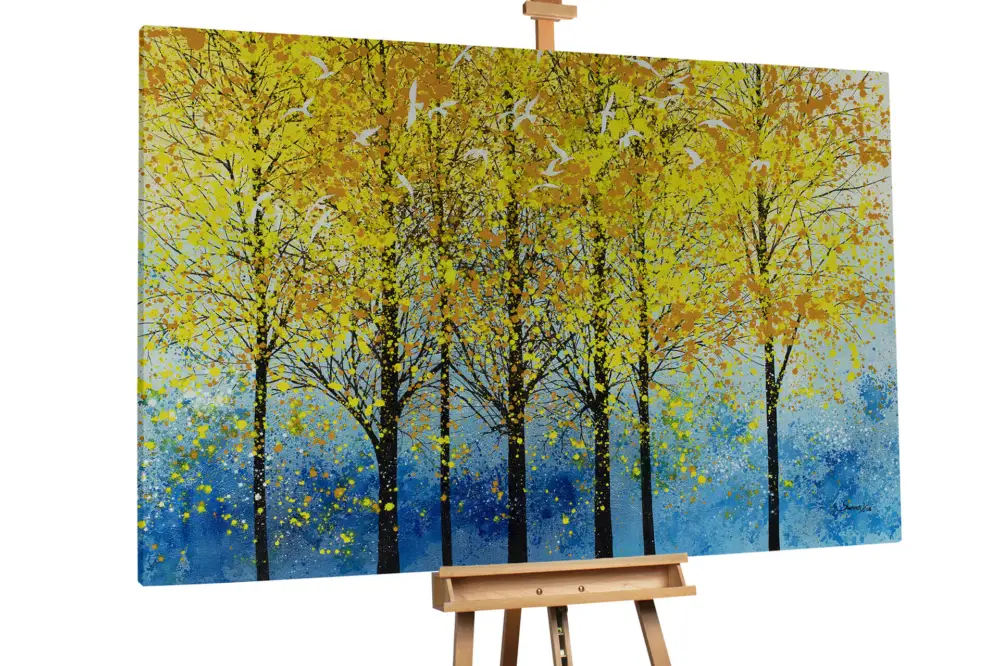 XXL Olieverf schilderijen 'Arrival of Autumn' | Handgeschilderd unicum Direct Verzonden