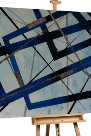Alleen Vandaag XXL Olieverf schilderijen 'Geometric Enigma' | Handgeschilderd unicum