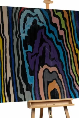 Beperkte Voorraad XXL Olieverf schilderijen 'Swirl of Colors' | Handgeschilderd unicum