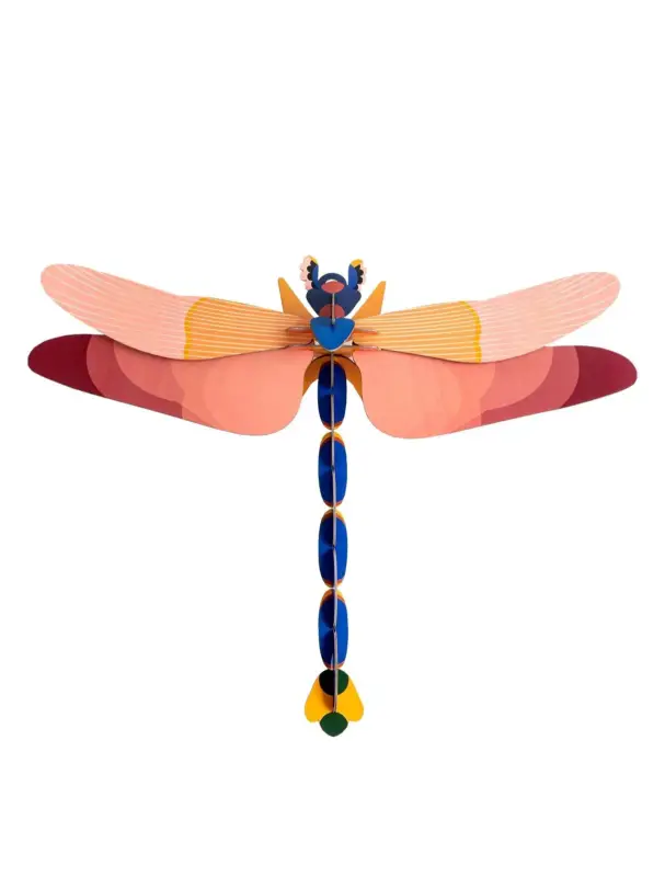 3D Wandobject gemaakt van karton 'Pink Dragonfly Decor' Bestel Nu