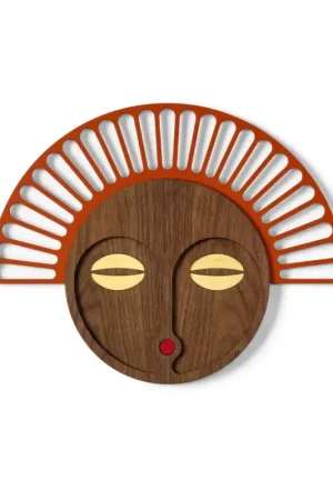 Betrouwbaar Wandmasker 'Mini Modern African Mask #23'
