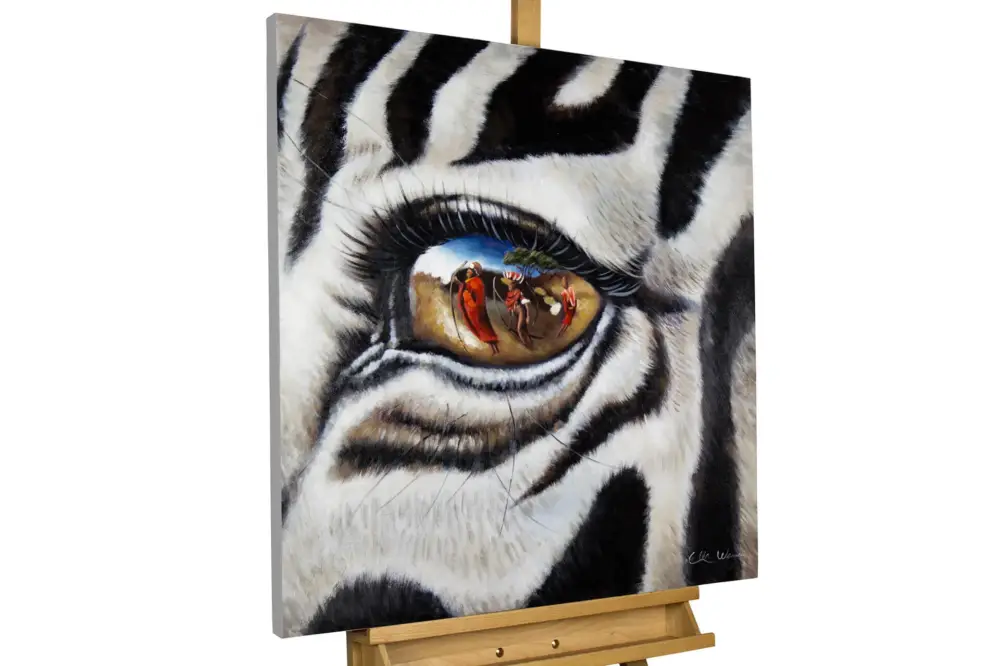 Handgeschilderd schilderij 'Silent Conscience' 80x80cm | incl. certificaat van echtheid Actieprijs