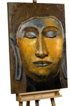 Betrouwbaar Handgeschilderd schilderij 'Zen Within' 75x100cm | incl. certificaat van echtheid