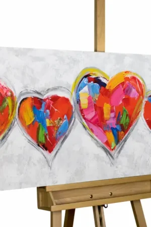Populair Handgeschilderd schilderij 'Undisclosed Crush' 150x50cm | incl. certificaat van echtheid