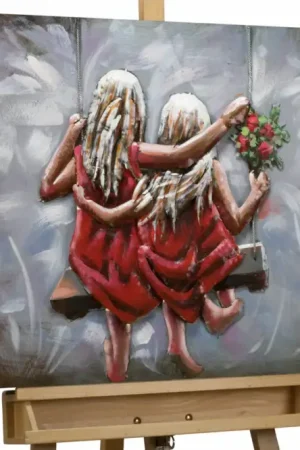Bestel Nu 3D metalen schilderij 'Same but Different' 80x60x5cm