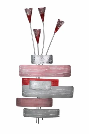 Gratis Retour Metalen wanddecoratie 'Flowering Beauty' 38x80x6cm