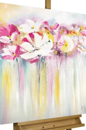 Favoriet Handgeschilderd schilderij 'Rose Scented Summertime' 80x80cm | incl. certificaat van echtheid