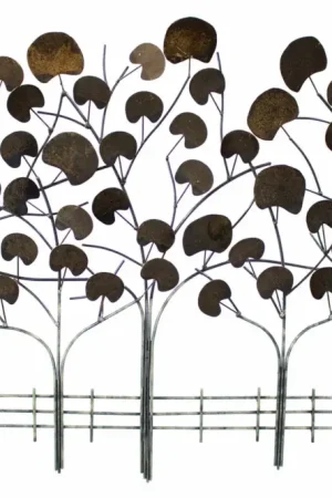 Metalen wanddecoratie 'Serenade of trees' 113x76x5cm Weekendaanbieding