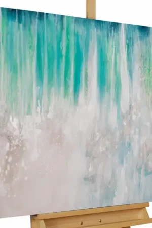 Rechtstreeks Van De Fabrikant Handgeschilderd schilderij 'Icy Shower' 120x80cm | incl. certificaat van echtheid