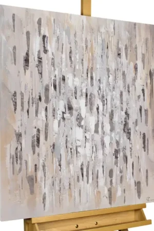 Finale Uitverkoop Handgeschilderd schilderij 'Double Vision' 80x80cm | incl. certificaat van echtheid