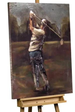 3D metalen schilderij 'Hole in One' 75x100x4,5cm Op = Op