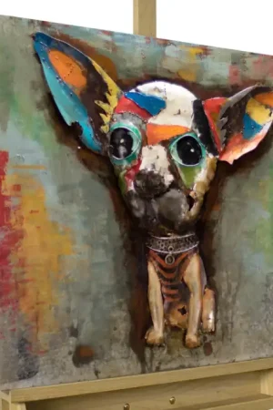 3D metalen schilderij 'The Mexican' 60x60x4,5cm Shop Nu