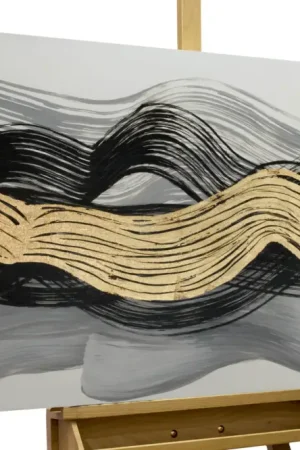Snelle Levering Handgeschilderd schilderij 'Intertwined Waves' 120x60cm | incl. certificaat van echtheid