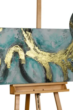 Handgeschilderd schilderij 'Enigma' 150x50cm | incl. certificaat van echtheid Lage Kosten