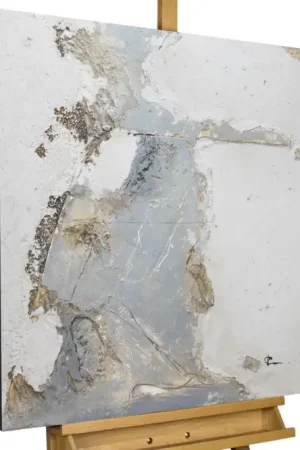 Handgeschilderd schilderij 'Stone Wall' 80x80cm | incl. certificaat van echtheid Laatste Kans