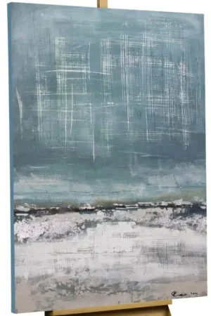Handgeschilderd schilderij 'Blue Curtain' 80x120cm | incl. certificaat van echtheid Shop Nu