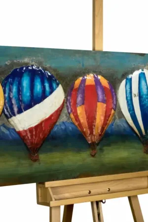 3D metalen schilderij 'Colourful Flight' 144x44x5cm Seizoensaanbieding