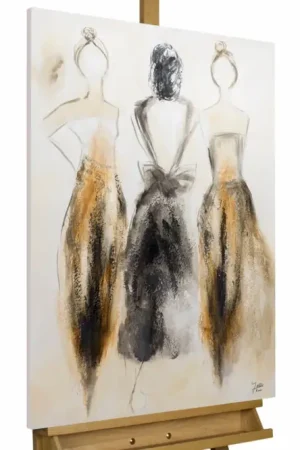 Express Levering Handgeschilderd schilderij 'Trio of Dream Dancers' 60x90cm | incl. certificaat van echtheid