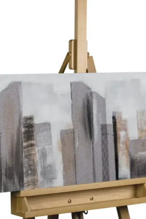 Direct Beschikbaar Handgeschilderd schilderij 'Between Skyscrapers' 120x40cm | incl. certificaat van echtheid
