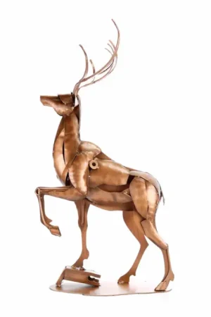 Exclusieve Aanbieding Metalen sculptuur 'Glorious Deer' 84x44x25cm