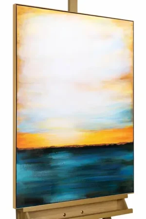 Gratis Retour Handgeschilderd schilderij 'Meditation on the Beach' 60x90cm | incl. certificaat van echtheid