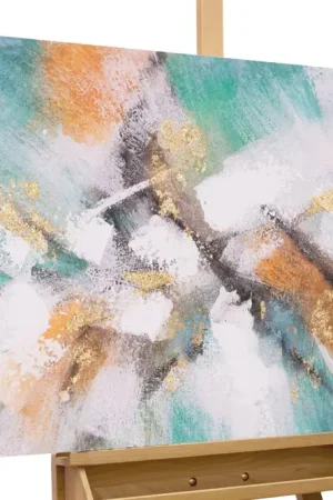 Premium Handgeschilderd schilderij 'Mosaic of Nature' 120x60cm | incl. certificaat van echtheid