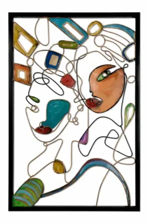 3D metalen schilderij 'Secret of Colors' 60x90x2,5cm Fabrieksprijs
