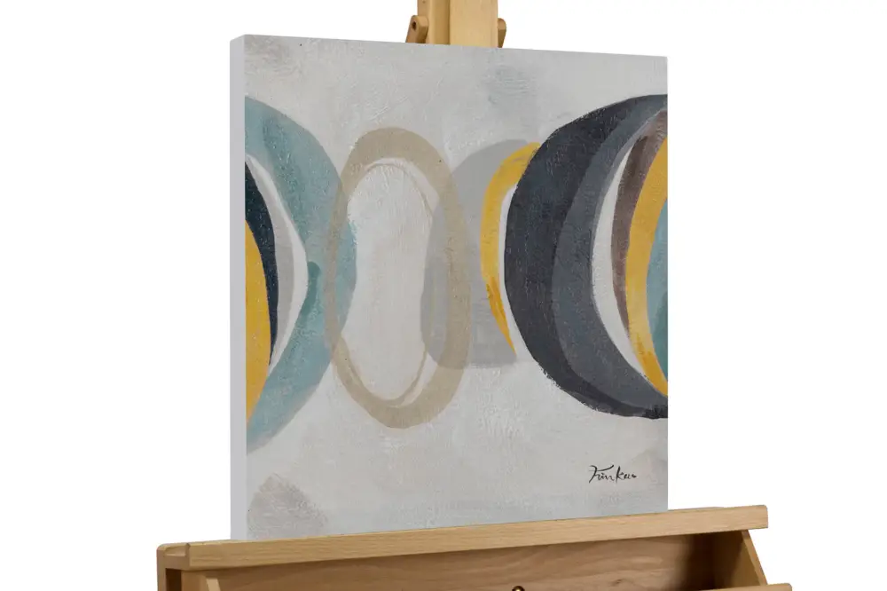 Handgeschilderd schilderij 'Lunar Phases' 40x40cm | incl. certificaat van echtheid Hoge Kwaliteit
