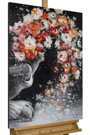 Aanbieding Handgeschilderd schilderij 'Tender Flower' 60x90cm | incl. certificaat van echtheid