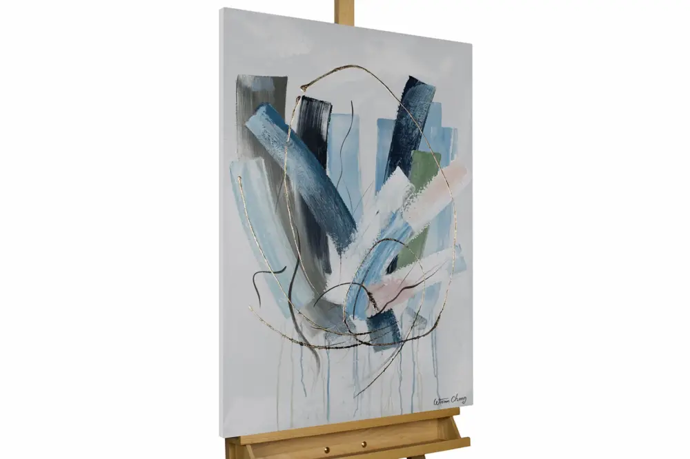 Actieprijs Handgeschilderd schilderij 'Crystal World' 60x90cm | incl. certificaat van echtheid