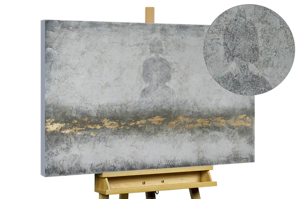 Handgeschilderd schilderij 'Silhouette on the Wall' 100x75cm | incl. certificaat van echtheid Gratis Retour