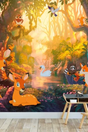 Beperkte Voorraad Zelfklevend behang 'Animals in the Forest'
