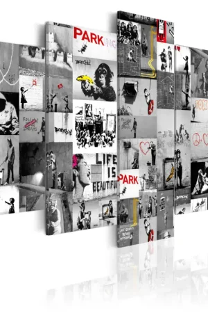 Voordeelprijs Kunstdruk op canvas 'Street Art: Banksy IV'