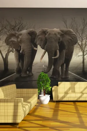 Betrouwbaar Behang 'City of elephants'