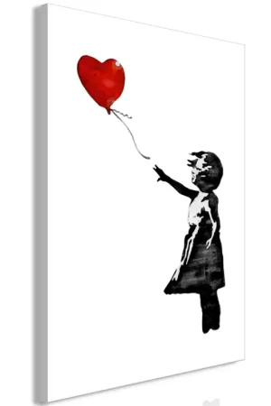 Nieuw Kunstdruk op canvas 'Banksy: Girl with Balloon Vertical'