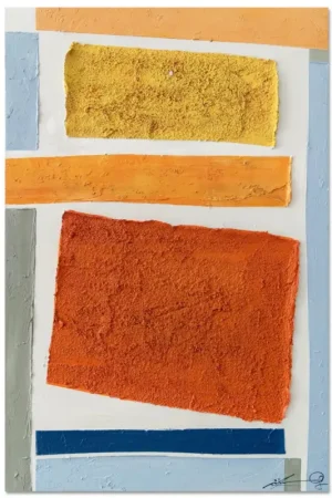 Handgeschilderd schilderij 'Bold Blueprint' | incl. certificaat van echtheid Koop Vandaag