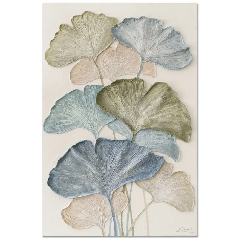 Rechtstreeks Van De Fabrikant Handgeschilderd schilderij 'Ginkgo Rhythm' | incl. certificaat van echtheid