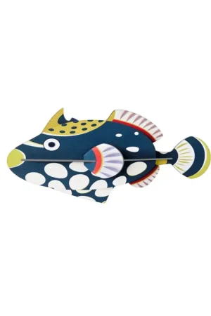 Lage Prijs 3D Wandobject gemaakt van karton 'Polka Dot Fish Decor'