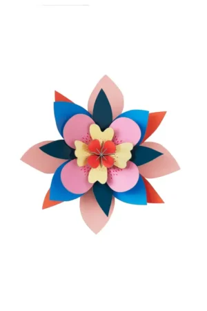 Weekendaanbieding 3D Wandobject gemaakt van karton 'Bold Paper Blossom'