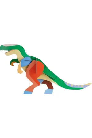 3D Wandobject gemaakt van karton 'Colorful T-Rex Craft' Finale Uitverkoop