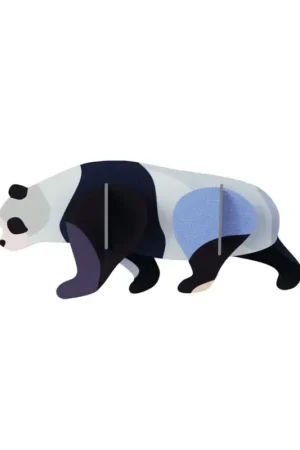 Exclusieve Aanbieding 3D Wandobject gemaakt van karton 'Playful Panda Art'