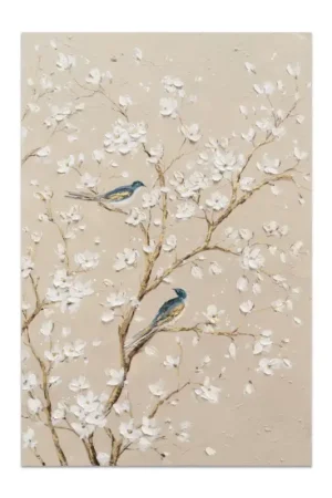 Tijdelijk Beschikbaar Handgeschilderd schilderij 'Blossom Song' | incl. certificaat van echtheid