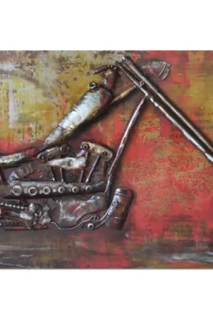 Gecertificeerd 3D metalen schilderij 'Spectrum of Speed' 120x60x5cm