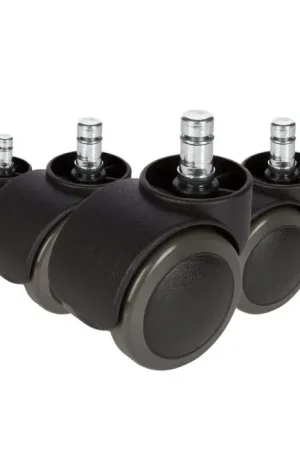 Shop Nu 5x ROLO 11mm/50mm Harde bodem - Bureaustoelwielen Zwart