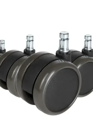 5x ROLO FREE 11mm/65mm Harde bodem - Bureaustoelwielen Zwart Hete Deal