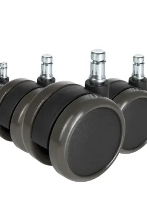 Seizoensaanbieding 5x ROLO FREE 10mm/65mm Harde bodem - Bureaustoelwielen Zwart