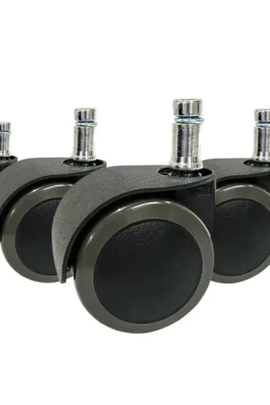 5x ROLO EASY 11mm/50mm Harde bodem - Bureaustoelwielen Zwart Favoriet