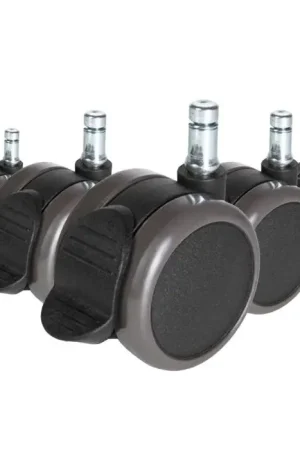 5x ROLO STOP 11mm/65mm Harde bodem - Bureaustoelwielen Zwart Gratis Retour