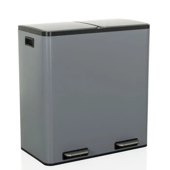 Clean 13 | 2 x 30L - Prullenbak Grijs Direct Verzonden